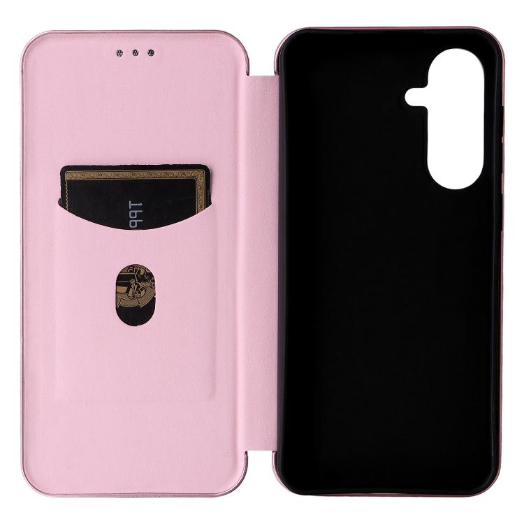 For Samsung Galaxy M56 5G Carbon Fiber Texture Flip Leather Phone Case