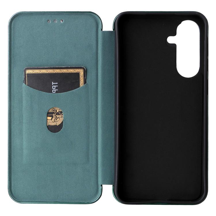 For Samsung Galaxy M56 5G Carbon Fiber Texture Flip Leather Phone Case