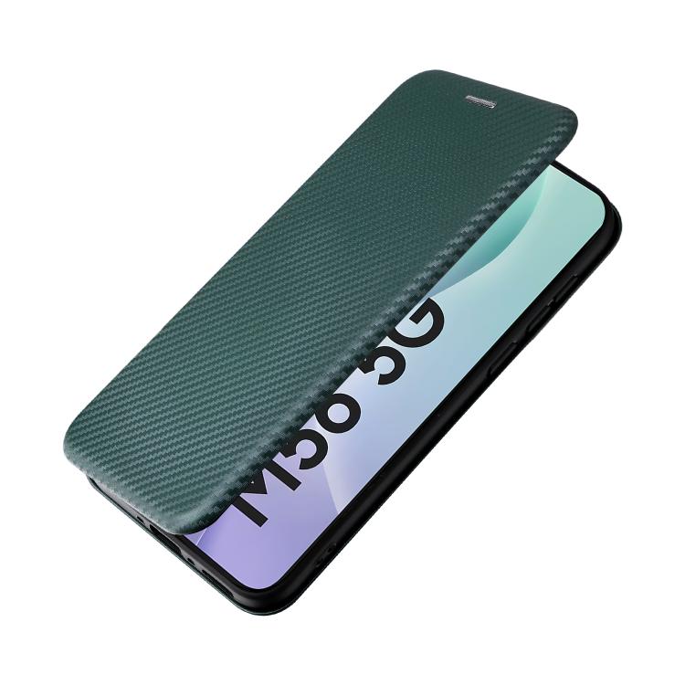 For Samsung Galaxy M56 5G Carbon Fiber Texture Flip Leather Phone Case