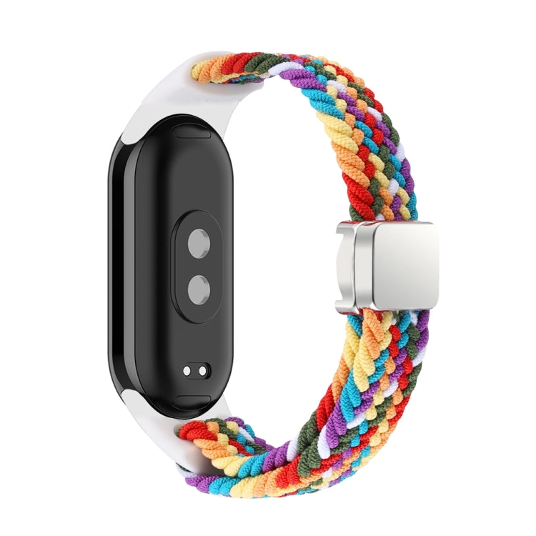 For Xiaomi Smart Band 9 / 8 Nylon Braided Loop Magnetic Buckle Integrated Watch Band