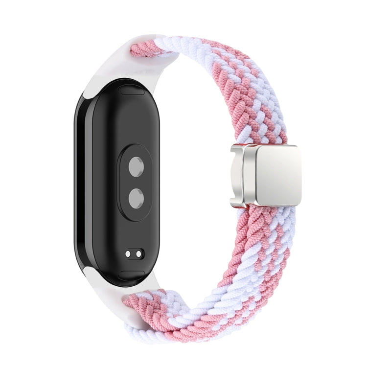 For Xiaomi Smart Band 9 / 8 Nylon Braided Loop Magnetic Buckle Integrated Watch Band