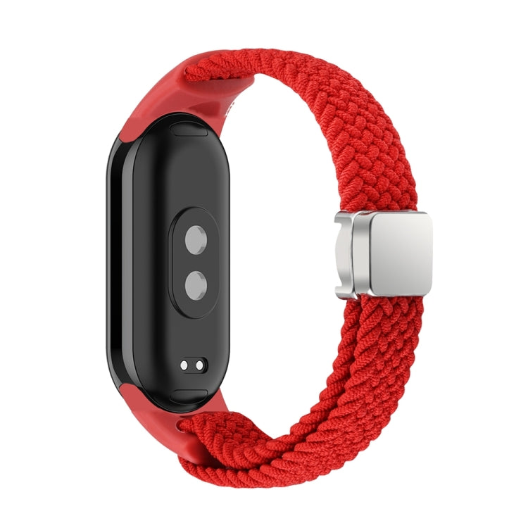 For Xiaomi Smart Band 9 / 8 Nylon Braided Loop Magnetic Buckle Integrated Watch Band