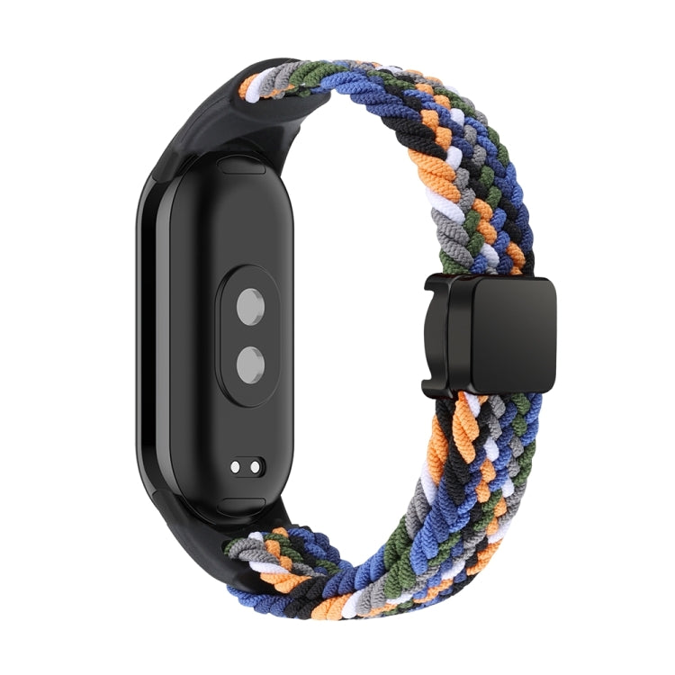 For Xiaomi Smart Band 9 / 8 Nylon Braided Loop Magnetic Buckle Integrated Watch Band