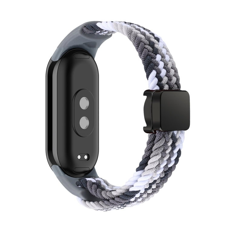 For Xiaomi Smart Band 9 / 8 Nylon Braided Loop Magnetic Buckle Integrated Watch Band