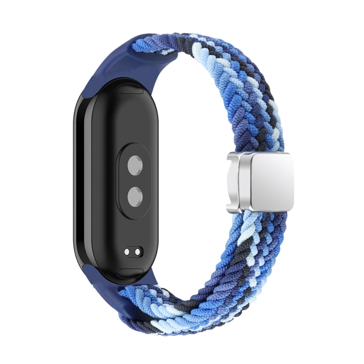 For Xiaomi Smart Band 9 / 8 Nylon Braided Loop Magnetic Buckle Integrated Watch Band