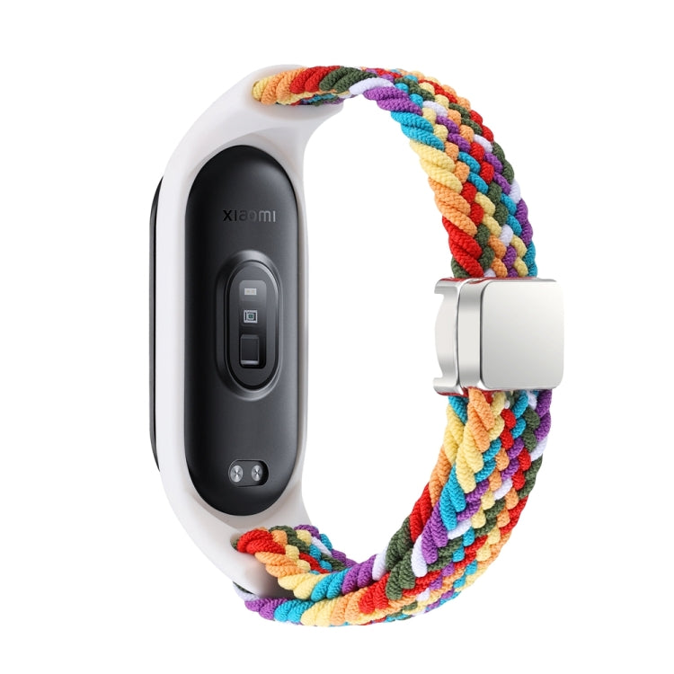 For Xiaomi Mi Band 7 / 6 / 5 / 4 / 3 Nylon Braided Loop Magnetic Buckle Integrated Watch Band