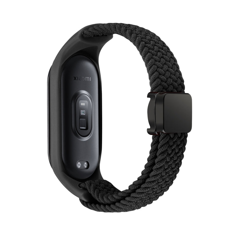 For Xiaomi Mi Band 7 / 6 / 5 / 4 / 3 Nylon Braided Loop Magnetic Buckle Integrated Watch Band