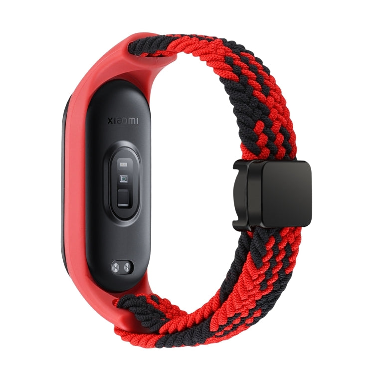 For Xiaomi Mi Band 7 / 6 / 5 / 4 / 3 Nylon Braided Loop Magnetic Buckle Integrated Watch Band
