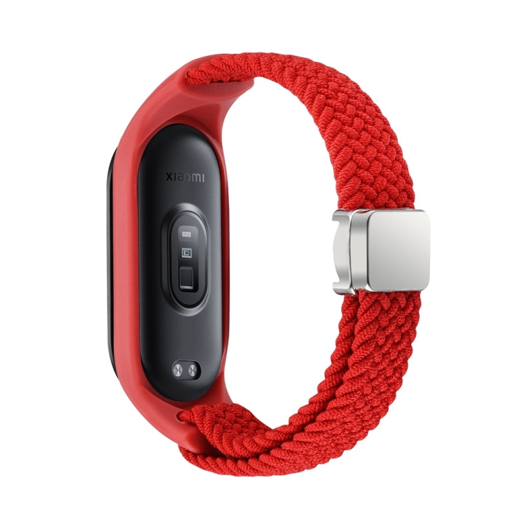 For Xiaomi Mi Band 7 / 6 / 5 / 4 / 3 Nylon Braided Loop Magnetic Buckle Integrated Watch Band