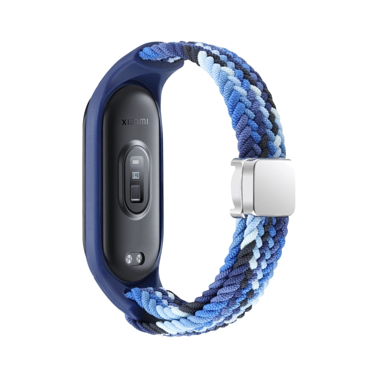 For Xiaomi Mi Band 7 / 6 / 5 / 4 / 3 Nylon Braided Loop Magnetic Buckle Integrated Watch Band