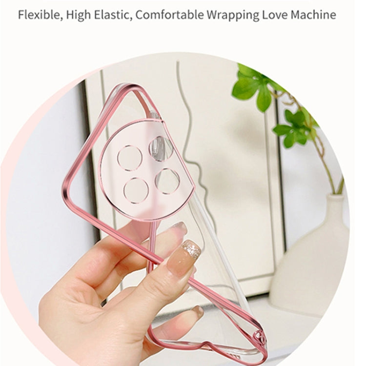 For OPPO Reno12 F 4G Plated Gradient Glitter Round Holder TPU Phone Case