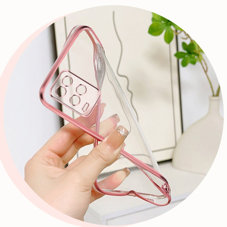 For OPPO A54 Plated Gradient Glitter Round Holder TPU Phone Case
