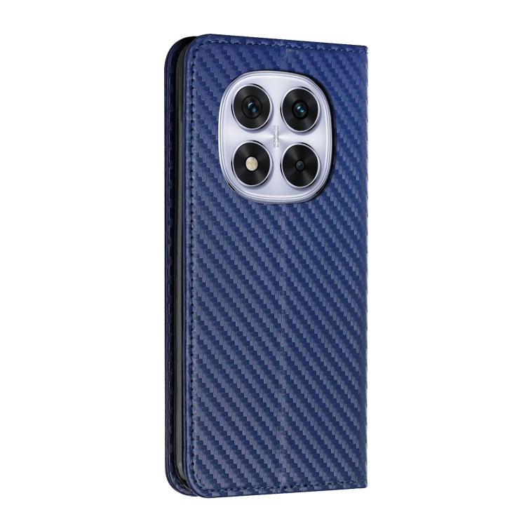 For Redmi Note 14 Pro 5G Carbon Fiber Texture Magnetic Flip Leather Phone Case