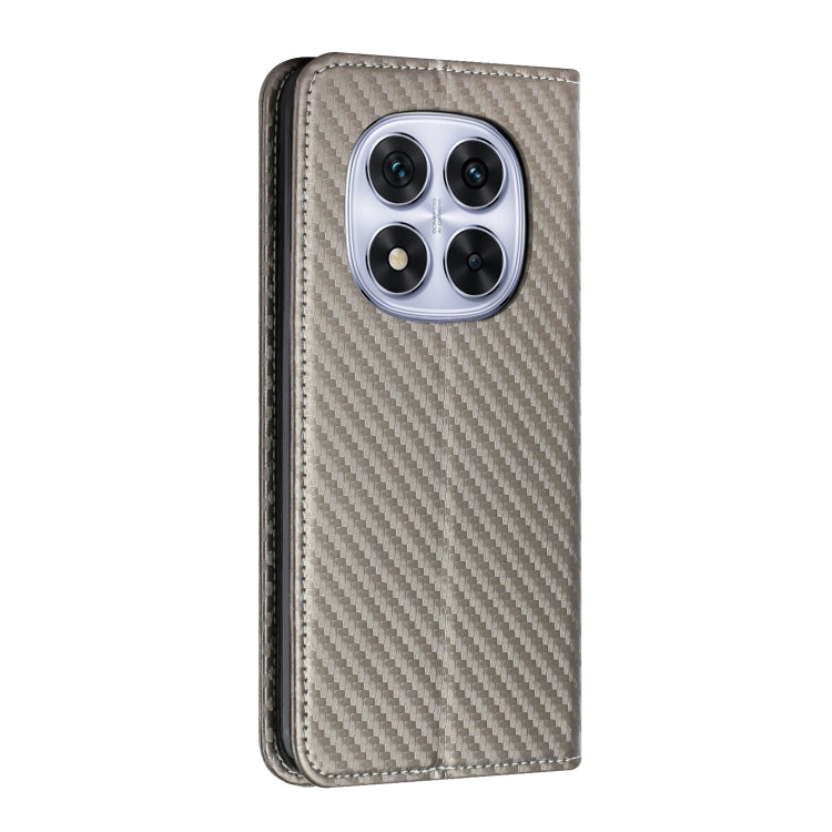 For Redmi Note 14 Pro 5G Carbon Fiber Texture Magnetic Flip Leather Phone Case