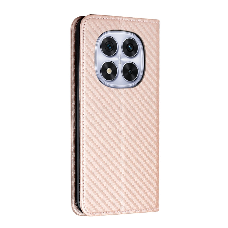 For Redmi Note 14 Pro 5G Carbon Fiber Texture Magnetic Flip Leather Phone Case