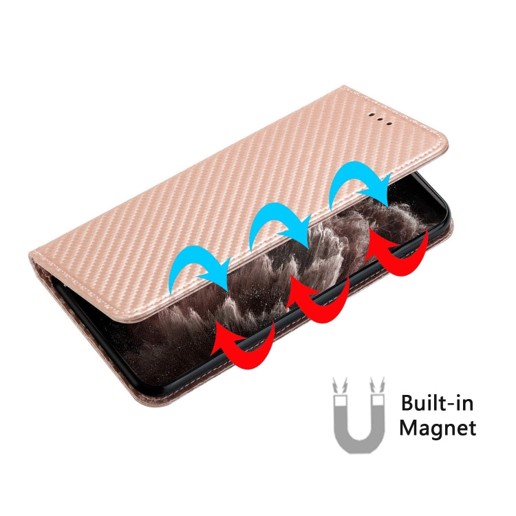 For Redmi Note 14 Pro 5G Carbon Fiber Texture Magnetic Flip Leather Phone Case