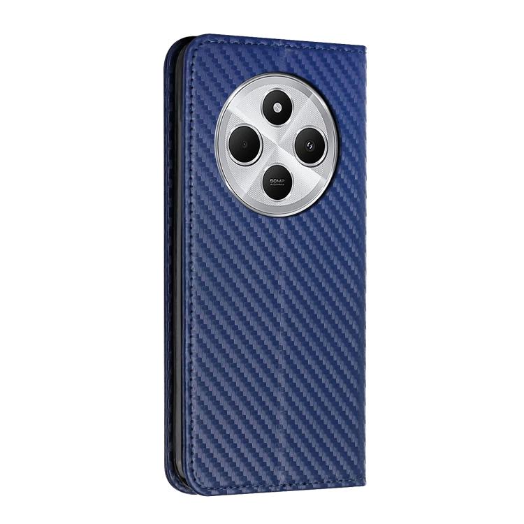 For Redmi A4 5G Carbon Fiber Texture Magnetic Flip Leather Phone Case