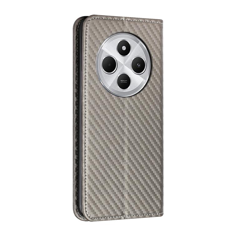 For Redmi A4 5G Carbon Fiber Texture Magnetic Flip Leather Phone Case