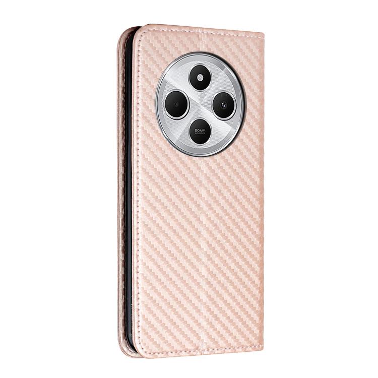 For Redmi A4 5G Carbon Fiber Texture Magnetic Flip Leather Phone Case