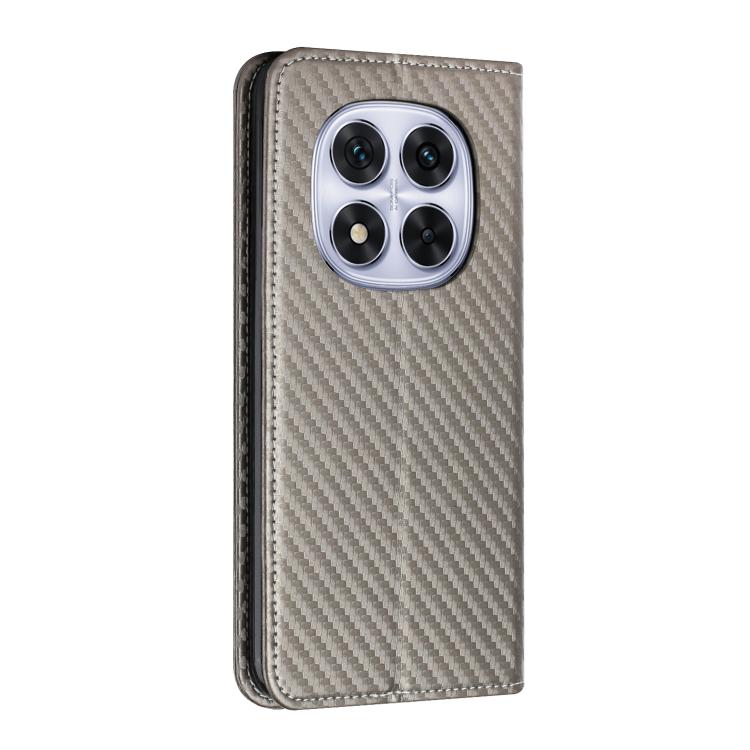 For Redmi Note 14 Pro 4G Carbon Fiber Texture Magnetic Flip Leather Phone Case
