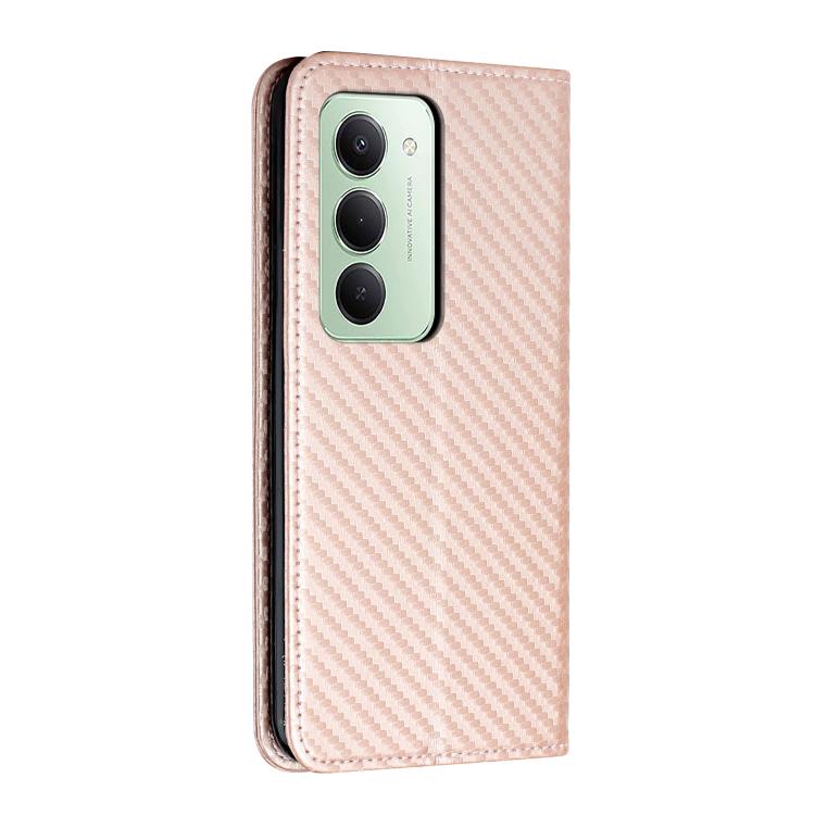 For Redmi 15 5G / 4G EU 171mm Carbon Fiber Texture Magnetic Flip Leather Phone Case