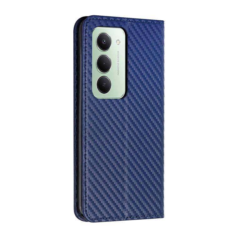 For Redmi 15 5G Global / 15 4G SEA 169.5mm Carbon Fiber Texture Magnetic Flip Leather Phone Case