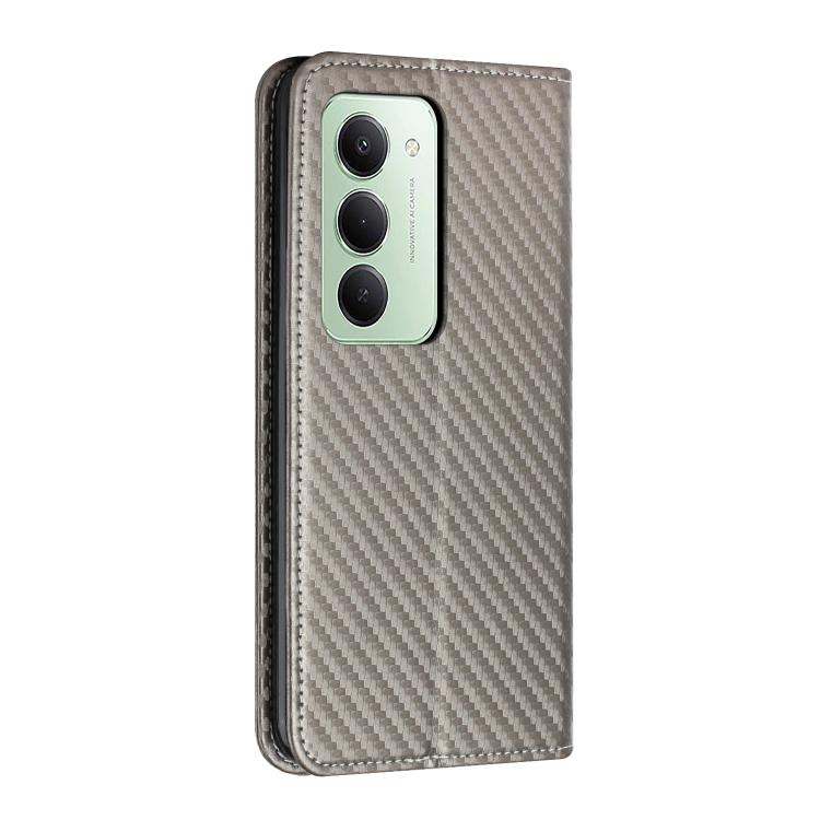 For Redmi 15 5G Global / 15 4G SEA 169.5mm Carbon Fiber Texture Magnetic Flip Leather Phone Case