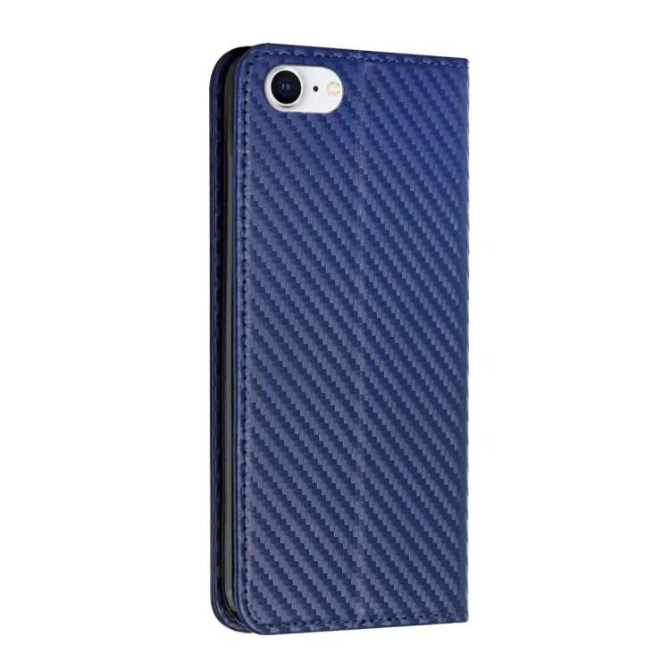 For iPhone 17e / 16e Carbon Fiber Texture Magnetic Flip Leather Phone Case