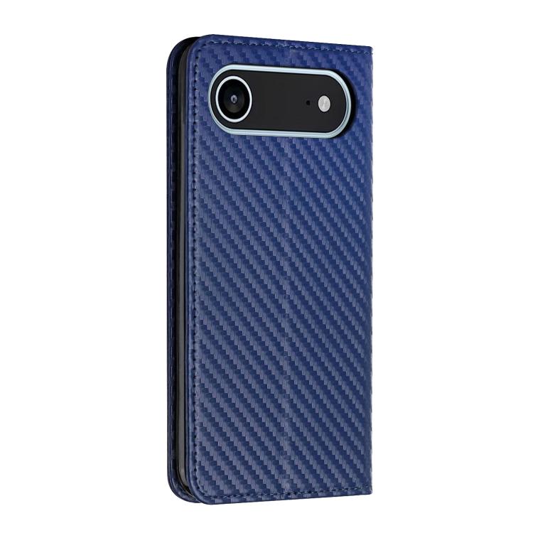 For iPhone Air Carbon Fiber Texture Magnetic Flip Leather Phone Case