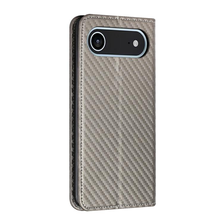 For iPhone Air Carbon Fiber Texture Magnetic Flip Leather Phone Case