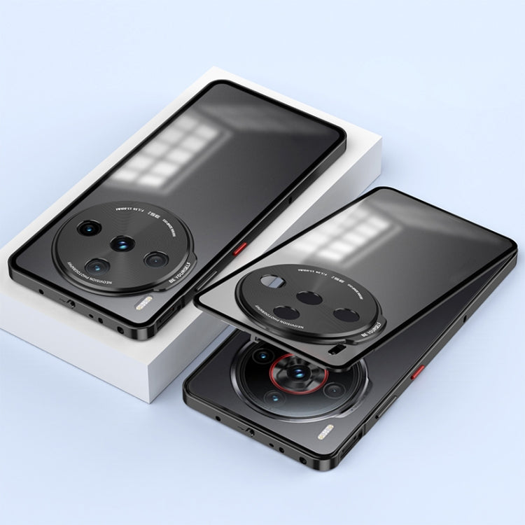 For ZTE nubia Z60S Pro Snap Buckle Metal Frame Frosted Phone Case