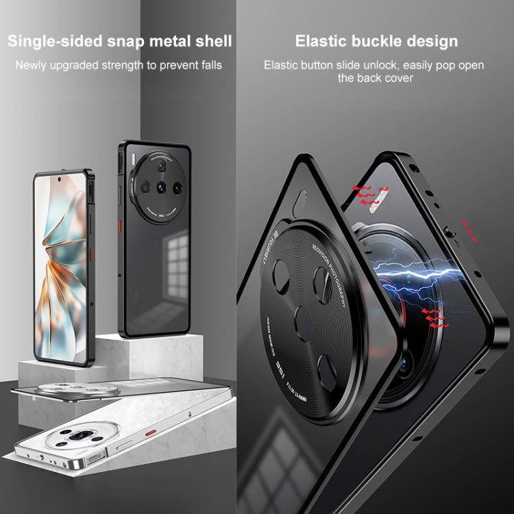 For ZTE nubia Z60S Pro Snap Buckle Metal Frame Frosted Phone Case
