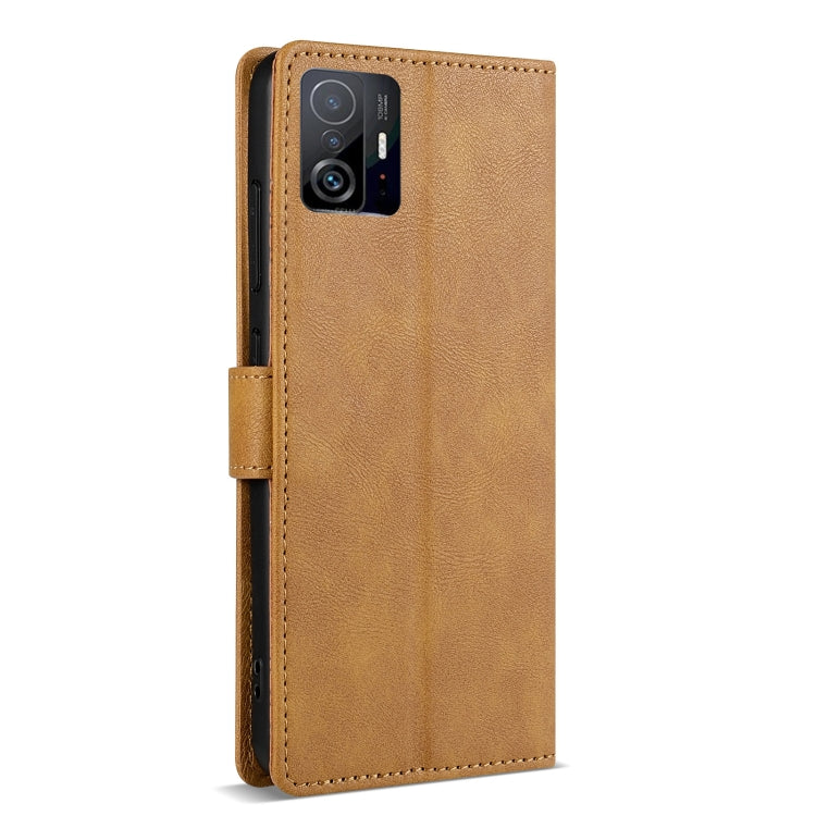 For Xiaomi 11T / 11T Pro N.BEKUS CSJ-P1 Solid Color Leather Phone Case