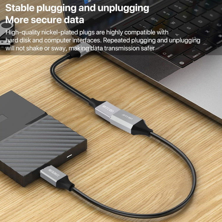 USB-C / Type-C 3.0 to Micro B Mobile Hard Disk Adapter Cable, Length:0.3m