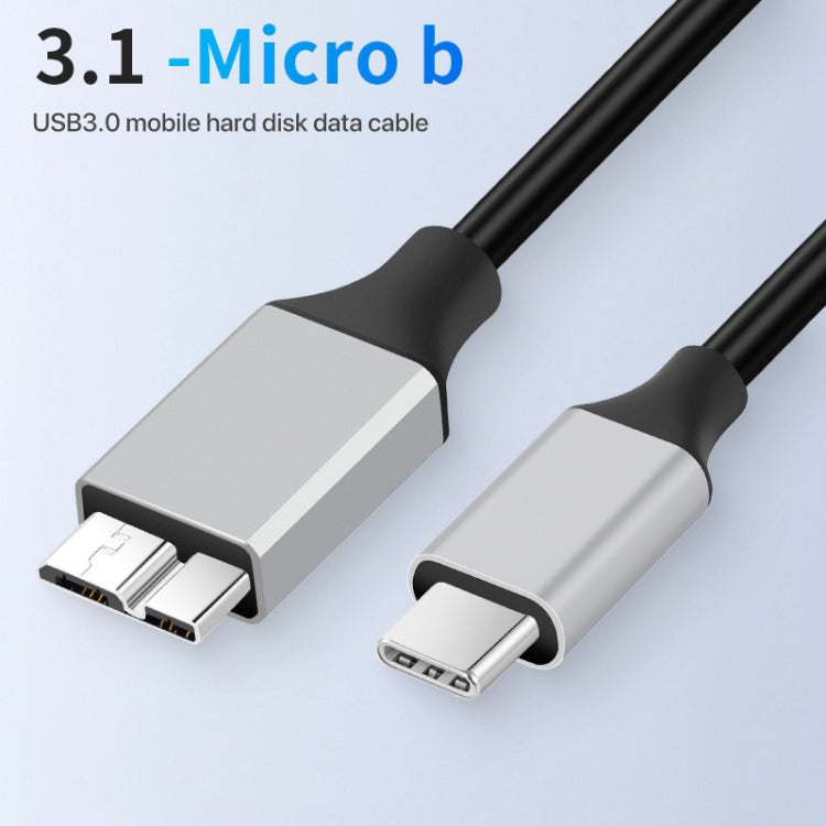 USB-C / Type-C 3.0 to Micro B Mobile Hard Disk Adapter Cable, Length:1m