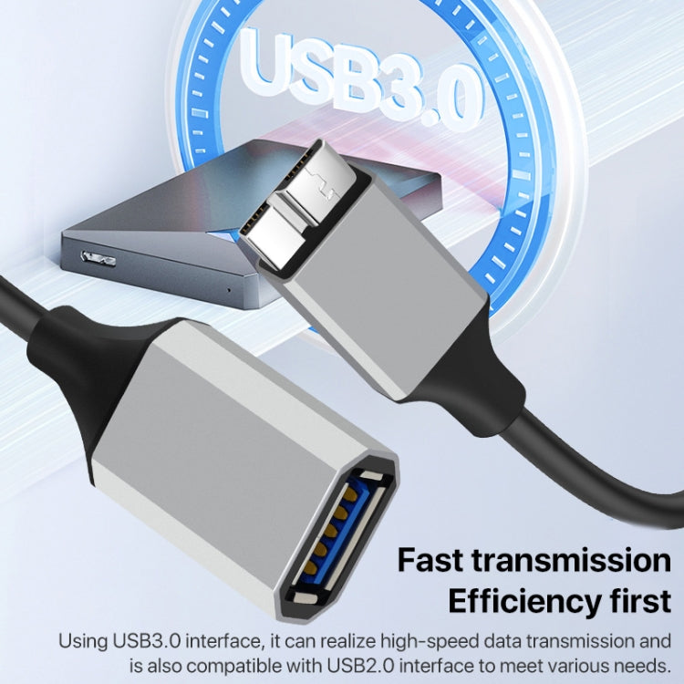 USB 3.0 A Female to Micro B Mobile Hard Disk Adapter Cable, Length:0.5m
