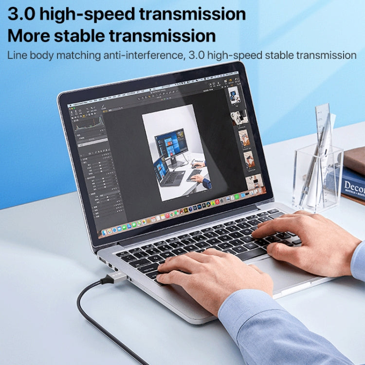 USB 3.0 A Male to USB-B Square Interface Printer Data Transmission Adapter Cable, Length:2m