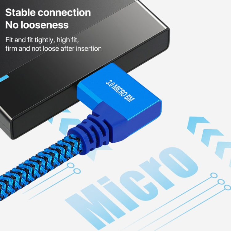USB 3.0 A to Micro B 3.0 Male Mobile Hard Drive Data Connection Cable, Length:1m - Blue