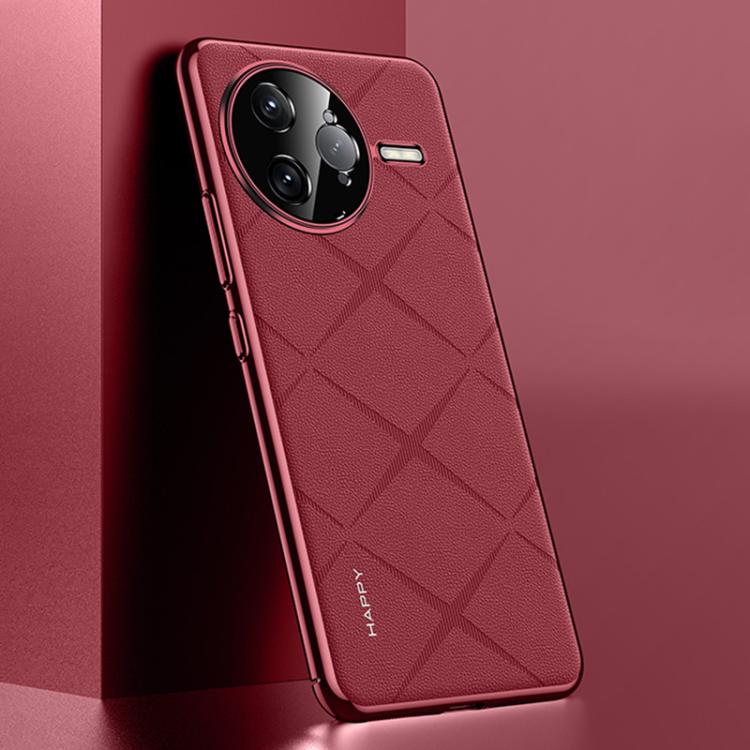 For Redmi K80 Pro Plain Leather PC Phone Case