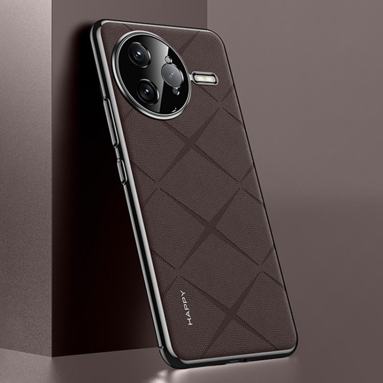 For Redmi K80 Pro Plain Leather PC Phone Case