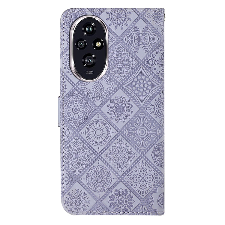 For Honor 200 Pro Ethnic Style Embossed Pattern Leather Phone Case