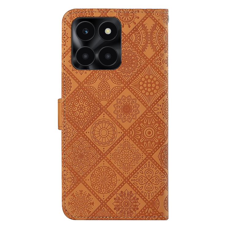 For Honor X6c 4G Ethnic Style Embossed Pattern Leather Phone Case