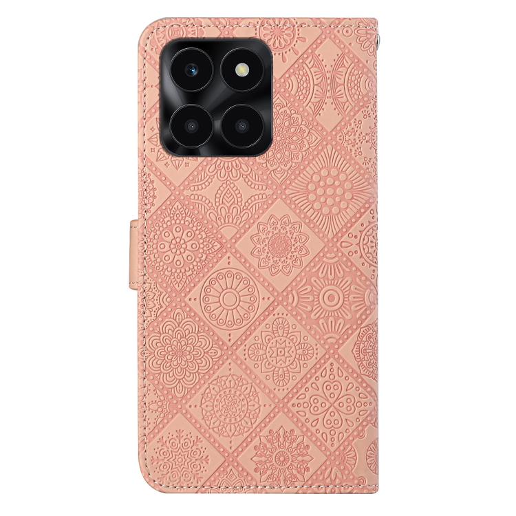 For Honor X6c 4G Ethnic Style Embossed Pattern Leather Phone Case