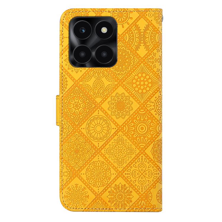 For Honor X6c 4G Ethnic Style Embossed Pattern Leather Phone Case