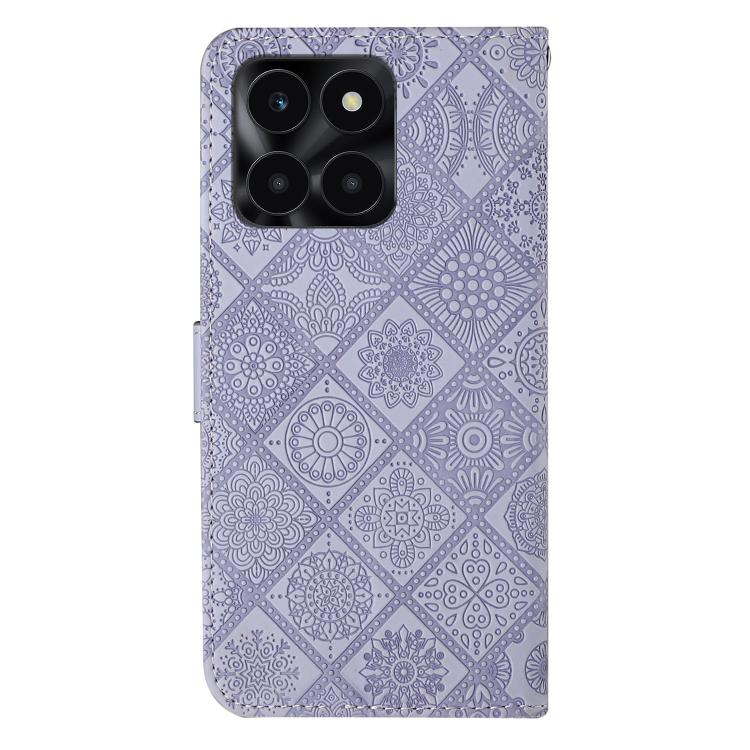 For Honor X6c 4G Ethnic Style Embossed Pattern Leather Phone Case