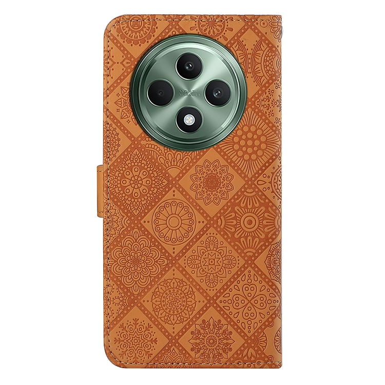 For OPPO Reno12 F Global Ethnic Style Embossed Pattern Leather Phone Case