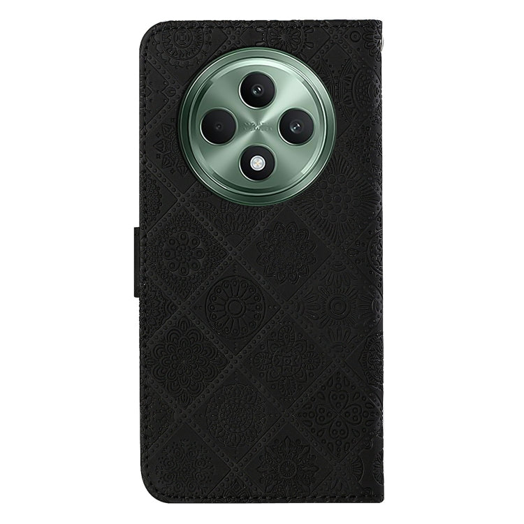 For OPPO Reno12 F Global Ethnic Style Embossed Pattern Leather Phone Case
