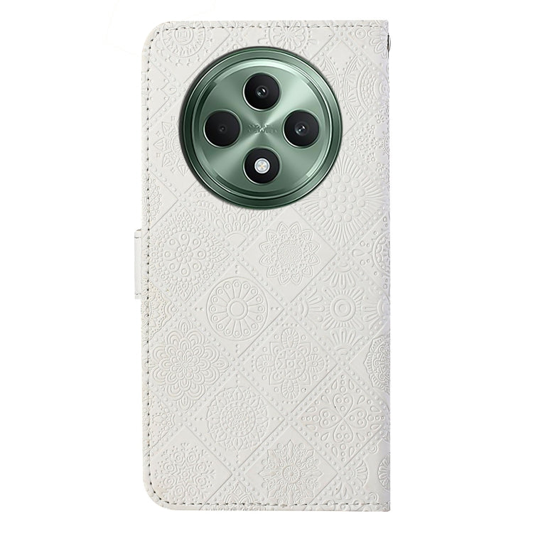 For OPPO Reno12 F Global Ethnic Style Embossed Pattern Leather Phone Case