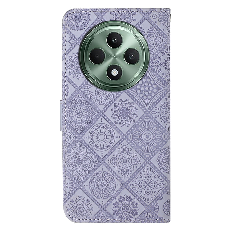 For OPPO Reno12 F Global Ethnic Style Embossed Pattern Leather Phone Case