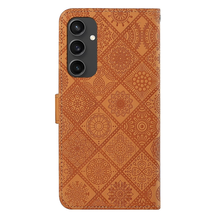 For Samsung Galaxy S24 FE 5G Ethnic Style Embossed Pattern Leather Phone Case